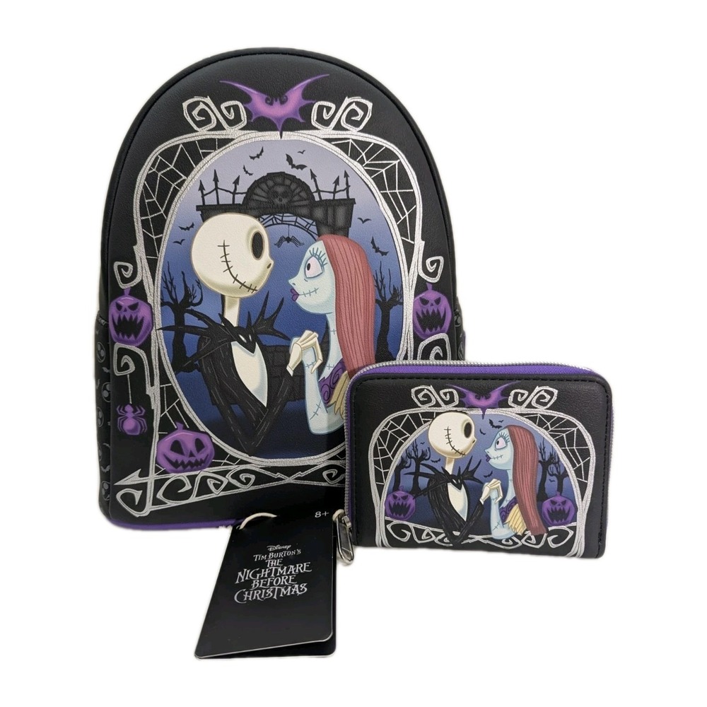 NWT Disney Loungefly Backpack The Nightmare Before Christmas and Matching Wallet